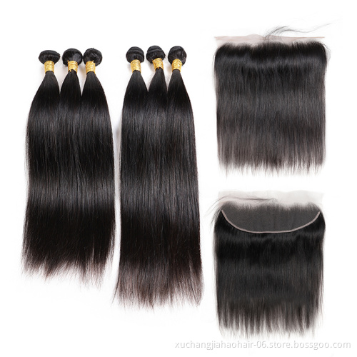 Wholesale Brazilian Hair Vendors 100% Brazilian Human Hair Bundles With Closure Straight Body Wave Human Hair Extension